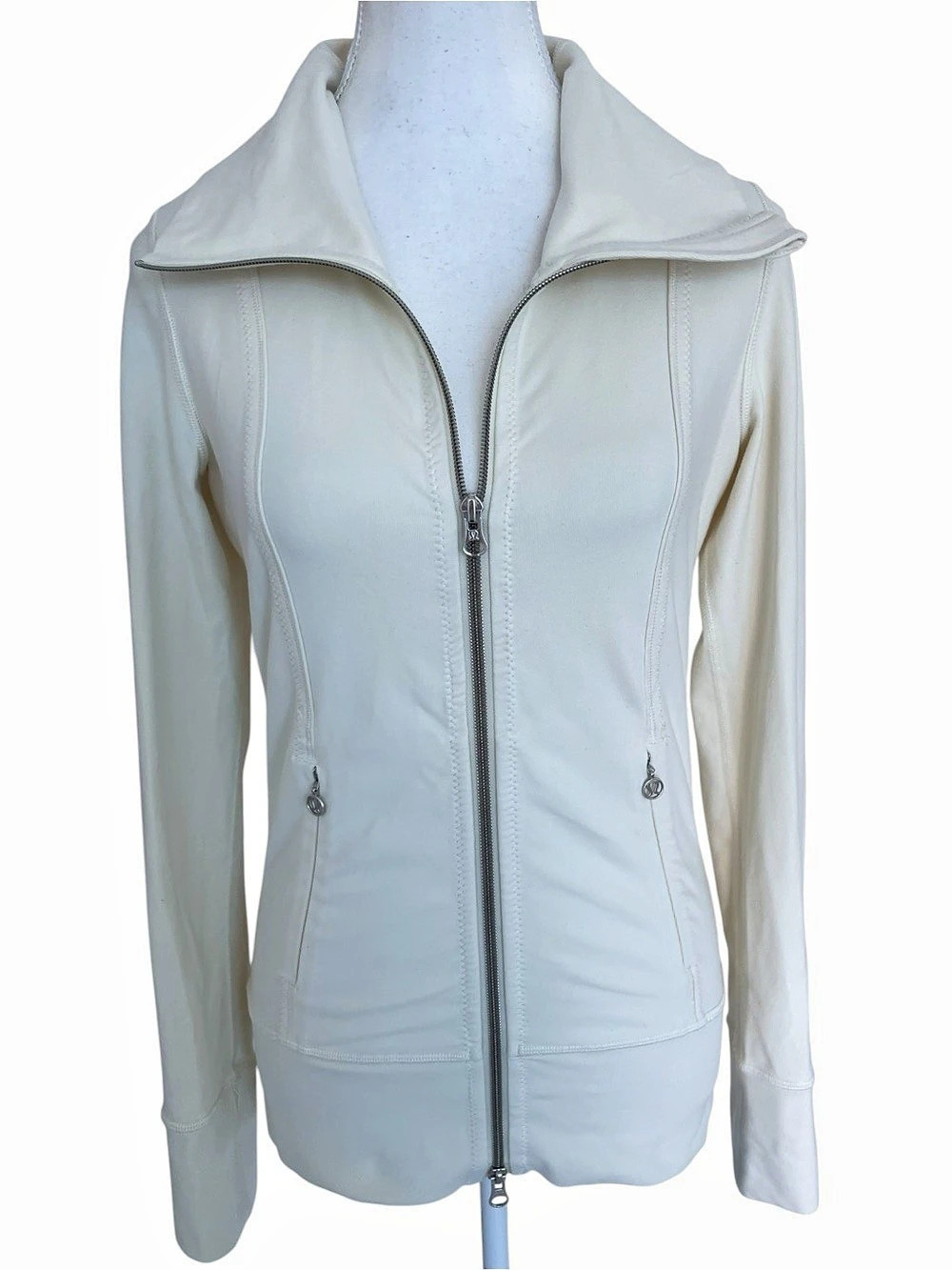 Lululemon Off-White Long Define Jacket Luon Full-Zip Size 6